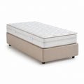 Stauraumbett Beige Polyester rechteckig 90 x 200 cm mit Matratze