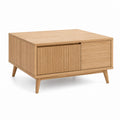 Couchtisch mit Stauraum Eichenfurnier rechteckig 80 x 60 x 45 cm
