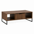 Couchtisch mit Stauraum Walnussbraun MDF Rechteckig 100 x 60 x 45 cm