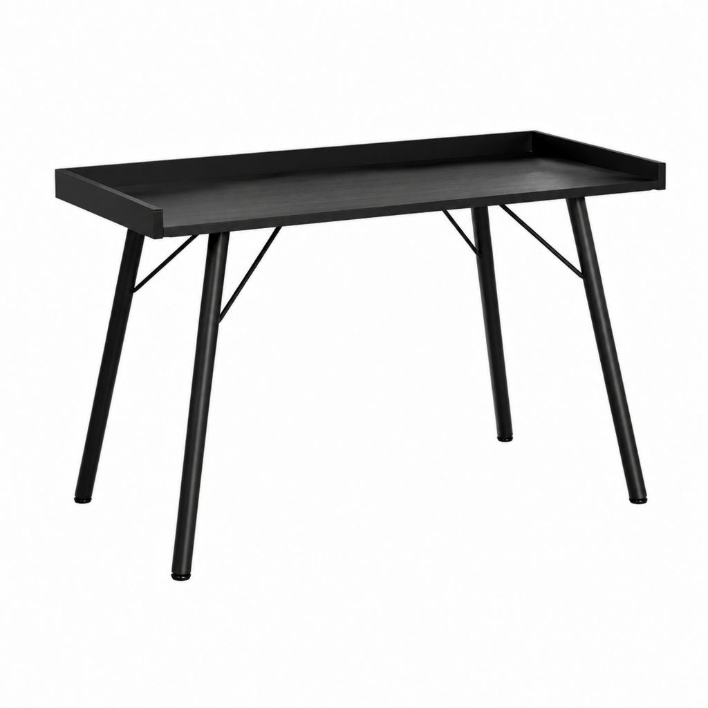 Schreibtisch Schwarz mit MDF Tischplatte und Stahlgestell Rechteckig 120 x 60 x 75 cm