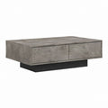 Couchtisch mit 2 Schubladen Grau Schwarz Spanplatte rechteckig 100 x 60 x 35 cm